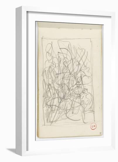 Carnet de dessins : étude non identifiée-Gustave Moreau-Framed Giclee Print