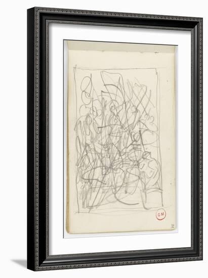 Carnet de dessins : étude non identifiée-Gustave Moreau-Framed Giclee Print