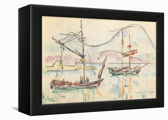 Carnet : La côte Nord de la Corse-Paul Signac-Framed Premier Image Canvas