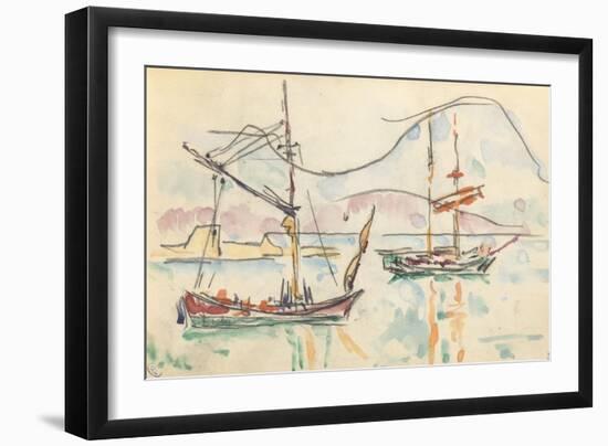 Carnet : La côte Nord de la Corse-Paul Signac-Framed Giclee Print