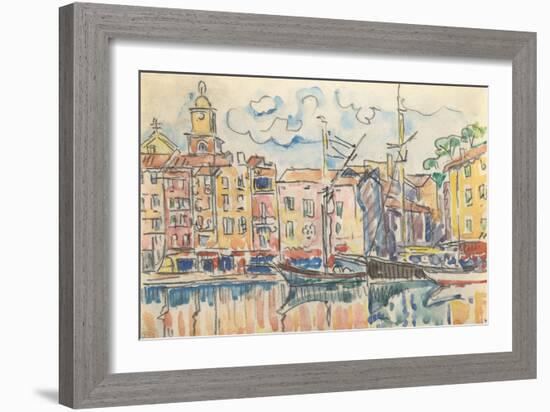 Carnet : Port d'une ville de la côte Méditérranéenne-Paul Signac-Framed Giclee Print