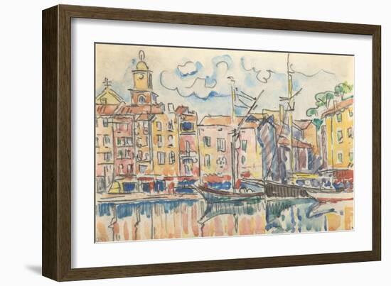 Carnet : Port d'une ville de la côte Méditérranéenne-Paul Signac-Framed Giclee Print