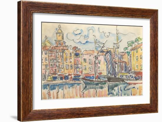 Carnet : Port d'une ville de la côte Méditérranéenne-Paul Signac-Framed Giclee Print