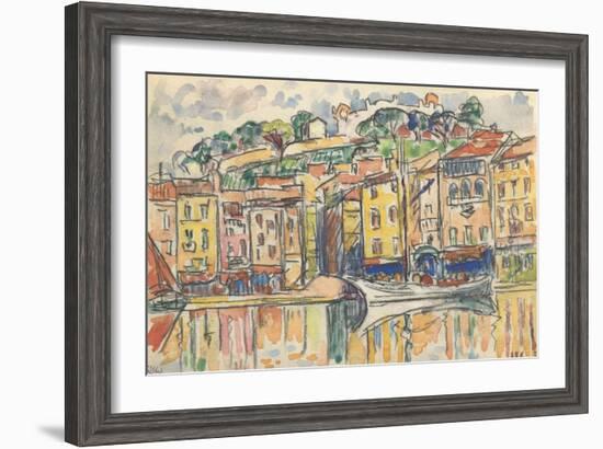 Carnet : Port d'une ville de la côte Méditérranéenne-Paul Signac-Framed Giclee Print