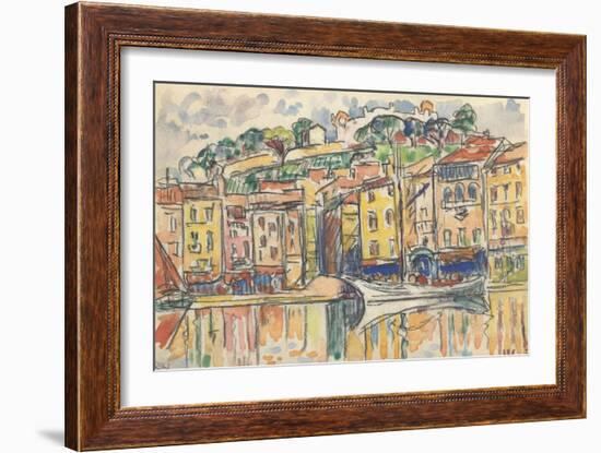 Carnet : Port d'une ville de la côte Méditérranéenne-Paul Signac-Framed Giclee Print