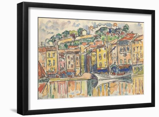 Carnet : Port d'une ville de la côte Méditérranéenne-Paul Signac-Framed Giclee Print