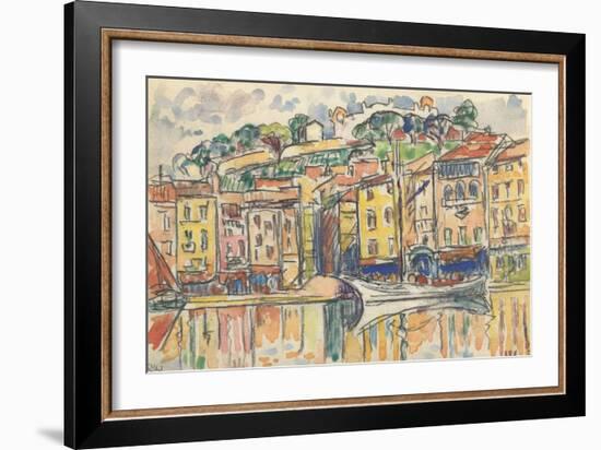 Carnet : Port d'une ville de la côte Méditérranéenne-Paul Signac-Framed Giclee Print