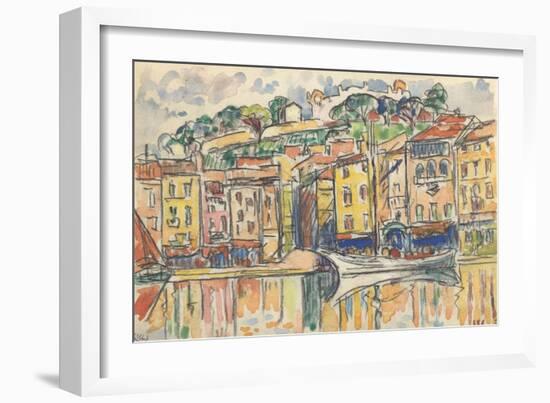 Carnet : Port d'une ville de la côte Méditérranéenne-Paul Signac-Framed Giclee Print