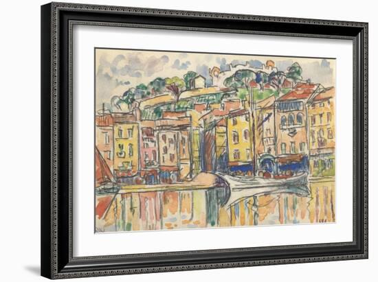 Carnet : Port d'une ville de la côte Méditérranéenne-Paul Signac-Framed Giclee Print