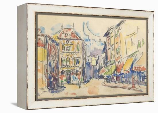 Carnet : rue d'une ville-Paul Signac-Framed Premier Image Canvas