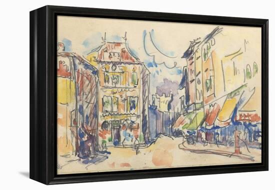 Carnet : rue d'une ville-Paul Signac-Framed Premier Image Canvas