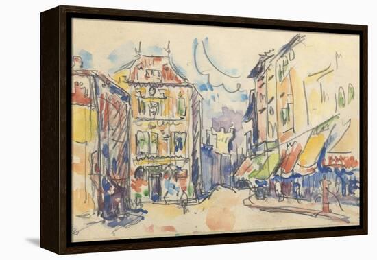 Carnet : rue d'une ville-Paul Signac-Framed Premier Image Canvas
