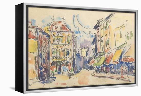 Carnet : rue d'une ville-Paul Signac-Framed Premier Image Canvas