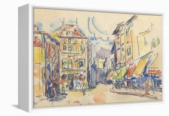 Carnet : rue d'une ville-Paul Signac-Framed Premier Image Canvas