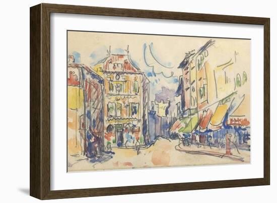 Carnet : rue d'une ville-Paul Signac-Framed Giclee Print