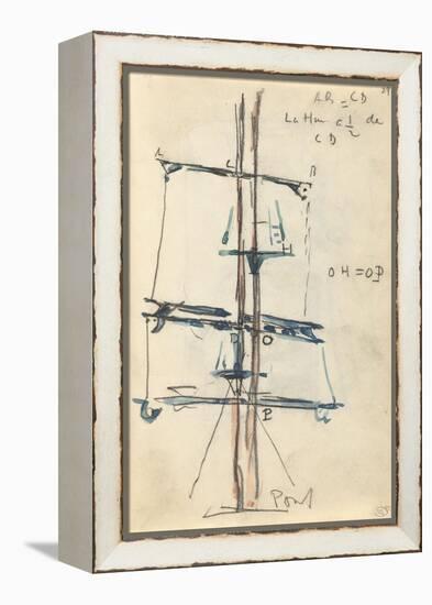 Carnet : Voilure avec annotations manuscrites-Paul Signac-Framed Premier Image Canvas