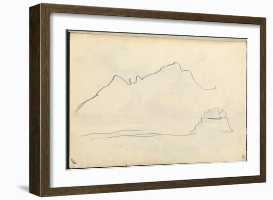 Carnet : Vue de la côte Corse (?), esquisse de paysage-Paul Signac-Framed Giclee Print