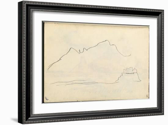 Carnet : Vue de la côte Corse (?), esquisse de paysage-Paul Signac-Framed Giclee Print