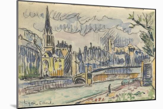 Carnet : Vue de Lyon-Paul Signac-Mounted Giclee Print