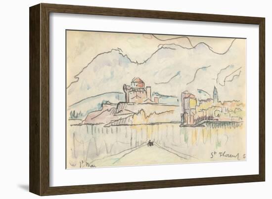 Carnet : Vue de saint-Florent-Paul Signac-Framed Giclee Print