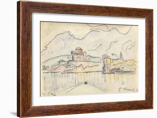 Carnet : Vue de saint-Florent-Paul Signac-Framed Giclee Print