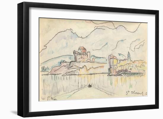 Carnet : Vue de saint-Florent-Paul Signac-Framed Giclee Print