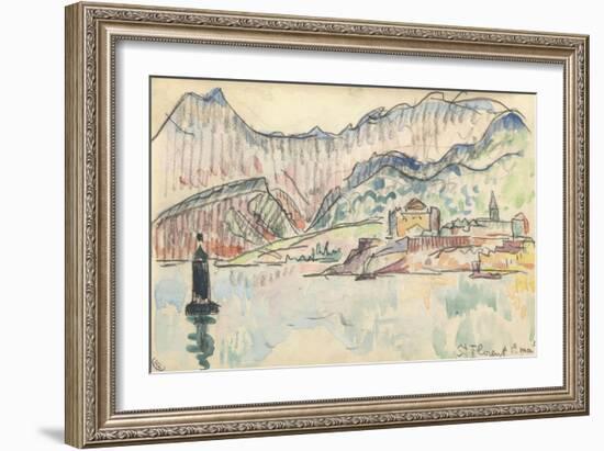 Carnet : Vue de saint Florent-Paul Signac-Framed Giclee Print