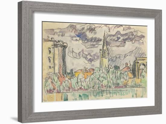 Carnet : Vue de Tarascon-Paul Signac-Framed Giclee Print