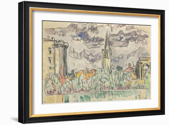 Carnet : Vue de Tarascon-Paul Signac-Framed Giclee Print