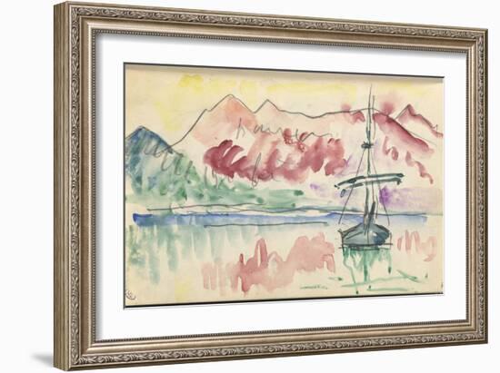 Carnet : Vue du golfe de Calvi ou de Saint Florent-Paul Signac-Framed Giclee Print