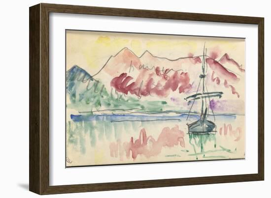 Carnet : Vue du golfe de Calvi ou de Saint Florent-Paul Signac-Framed Giclee Print