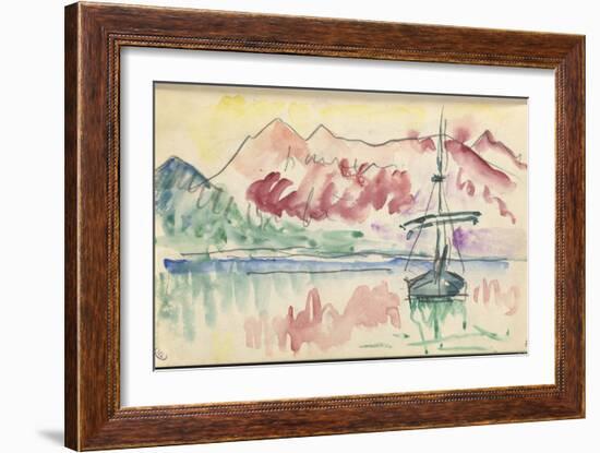 Carnet : Vue du golfe de Calvi ou de Saint Florent-Paul Signac-Framed Giclee Print