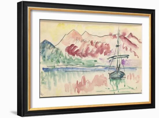 Carnet : Vue du golfe de Calvi ou de Saint Florent-Paul Signac-Framed Giclee Print