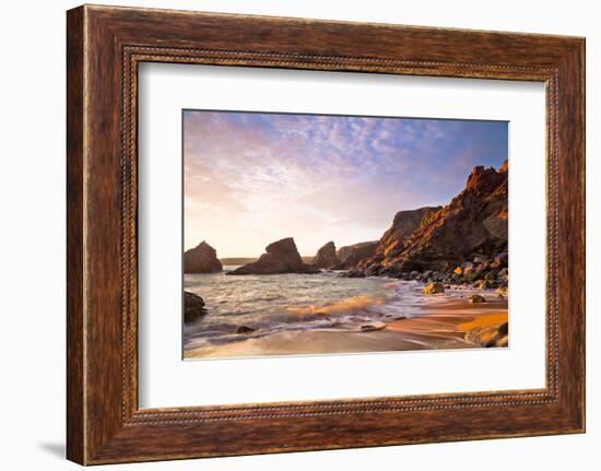 Carnewas and Bedruthan Steps, Cornwall, England, United Kingdom, Europe-Kav Dadfar-Framed Photographic Print