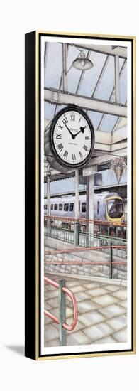 Carnforth Railway Station Clock, Lancashire, 2008-Sandra Moore-Framed Premier Image Canvas