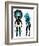 Carnival Blue Couple-BasheeraDesigns-Framed Art Print