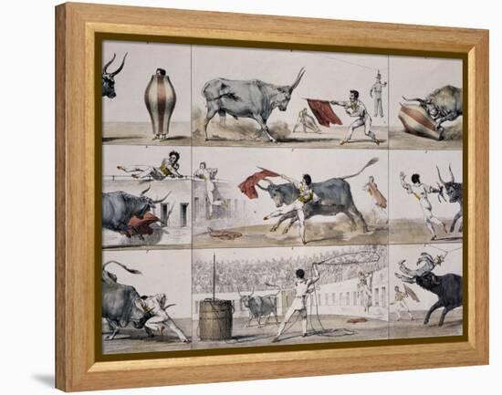 Carnival Bullfight-null-Framed Premier Image Canvas