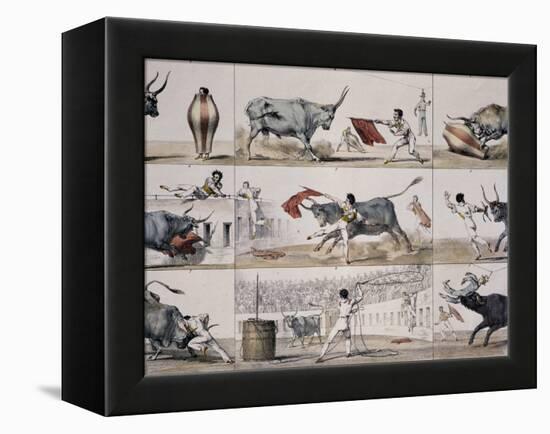 Carnival Bullfight-null-Framed Premier Image Canvas