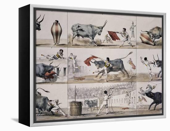 Carnival Bullfight-null-Framed Premier Image Canvas