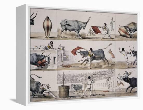 Carnival Bullfight-null-Framed Premier Image Canvas