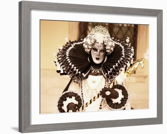 Carnival Costume, Venice, Veneto, Italy-Simon Harris-Framed Photographic Print