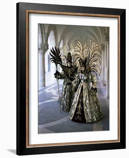 Carnival Costumes, Venice, Veneto, Italy-Simon Harris-Framed Photographic Print