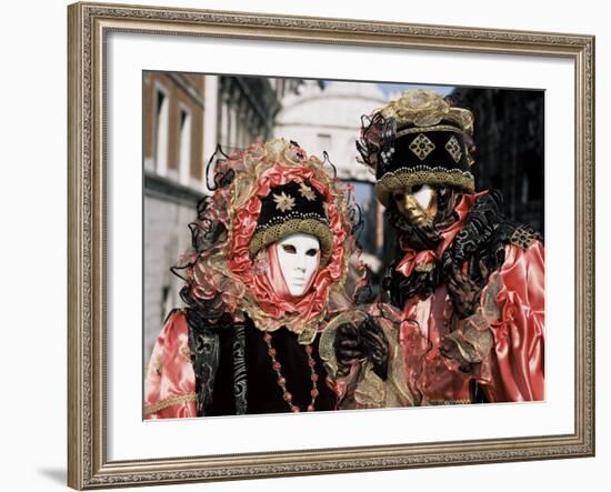 Carnival Costumes, Venice, Veneto, Italy-Simon Harris-Framed Photographic Print