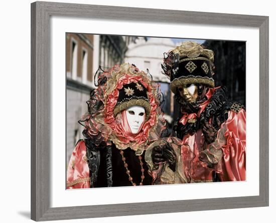 Carnival Costumes, Venice, Veneto, Italy-Simon Harris-Framed Photographic Print