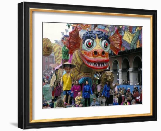 Carnival Float in Street, Mardi Gras, Nice, Alpes Maritimes, Cote d'Azur, Provence, France-Ruth Tomlinson-Framed Photographic Print