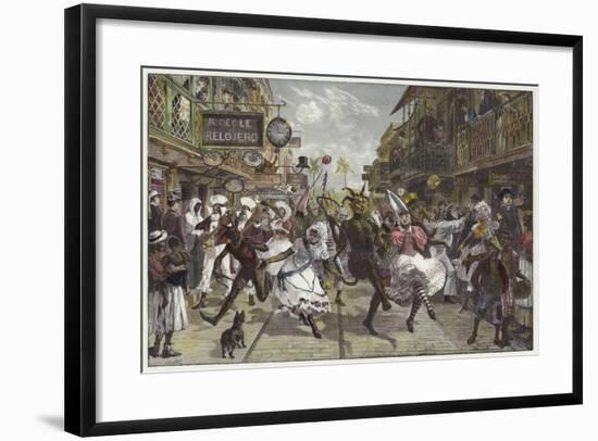 Carnival in Port of Spain, Trinidad-William Heysham Overend-Framed Giclee Print