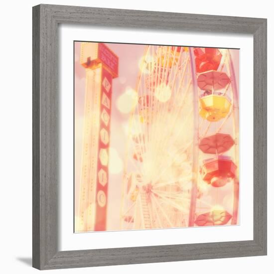 Carnival Lights on a Big Wheel-Myan Soffia-Framed Photographic Print