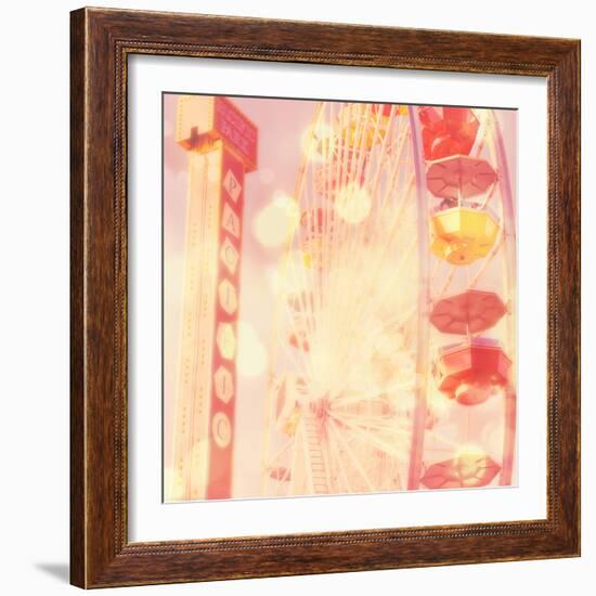 Carnival Lights on a Big Wheel-Myan Soffia-Framed Photographic Print