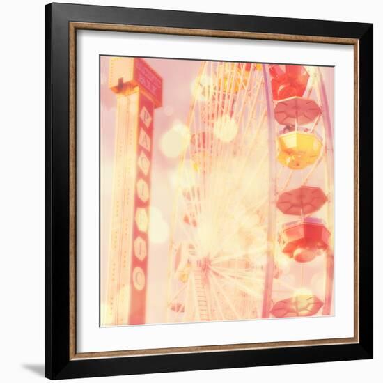 Carnival Lights on a Big Wheel-Myan Soffia-Framed Photographic Print