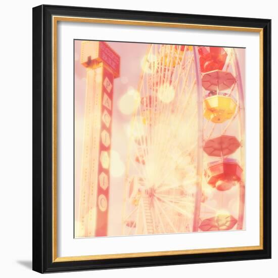 Carnival Lights on a Big Wheel-Myan Soffia-Framed Photographic Print